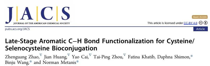 Late-Stage Aromatic C–H Bond Functionalization for Cysteine/Selenocysteine Bioconjugation