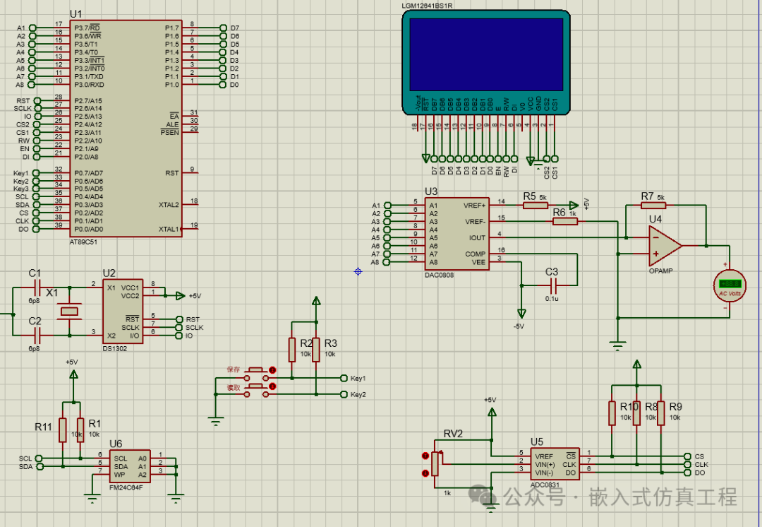 Multi-Functional Data Acquisition and Display System Simulation with AT89C51 in Proteus