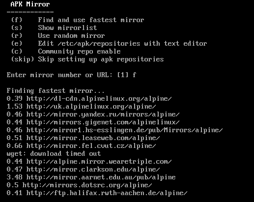 Introduction to the Installation Process of Alpine Linux