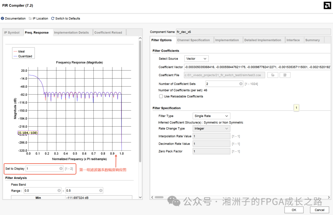 Dynamic Switching of Filter Coefficients in Xilinx FIR Compiler IP (Part 1)