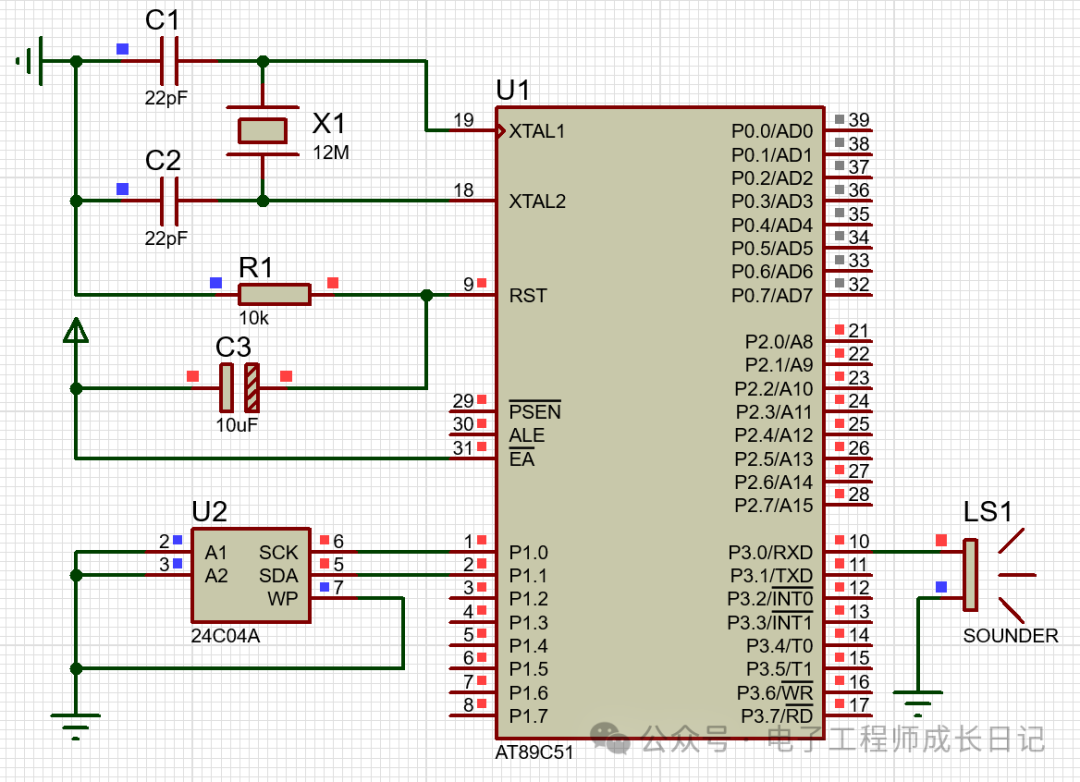 Music Storage and Speaker Playback Using 51 Microcontroller and 24C04