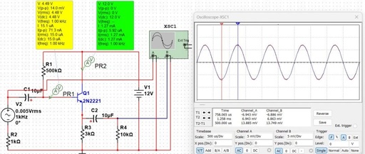 Simulating a BJT Common Collector Amplifier Circuit (Emitter Follower) with Multisim