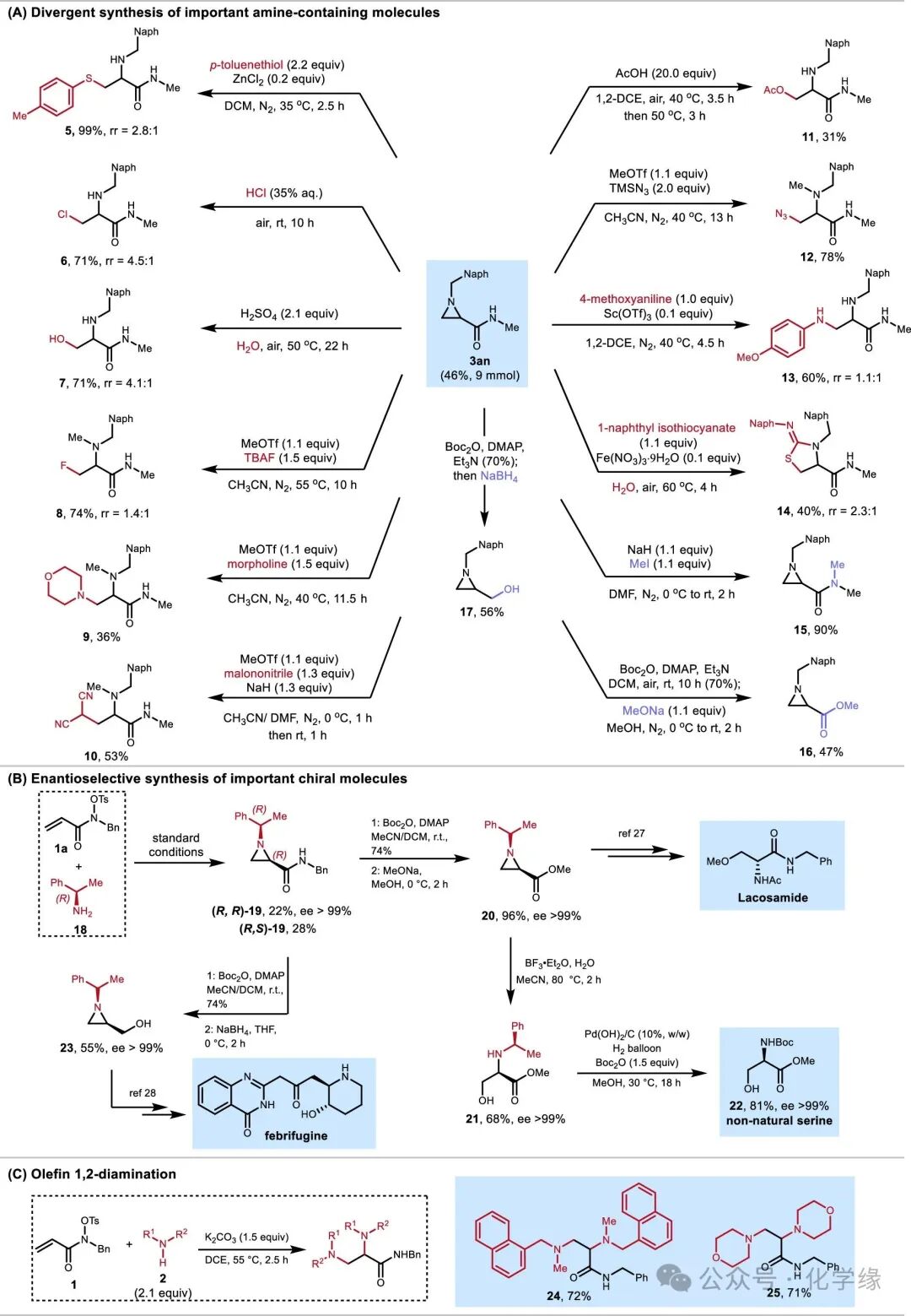 Efficient Synthesis of N-Alkyl or N-Aryl Nitrogen-Containing Propanes via α and β Nucleophilic Additions