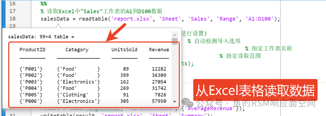 Interacting with Excel using MATLAB