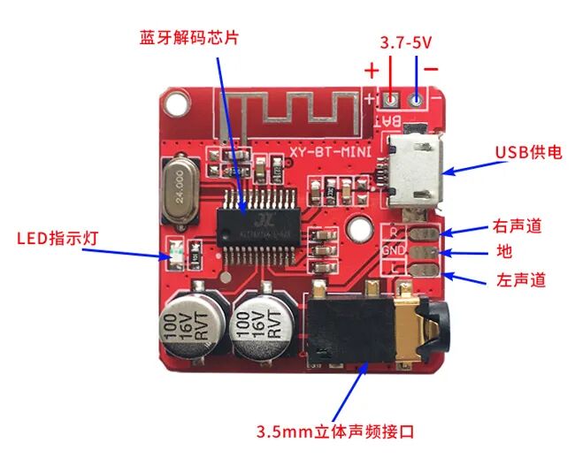 DIY Modification of Car Audio Amplifier Bluetooth Module: Bluetooth 4.1 Audio Receiver Mainboard for Stereo Sound