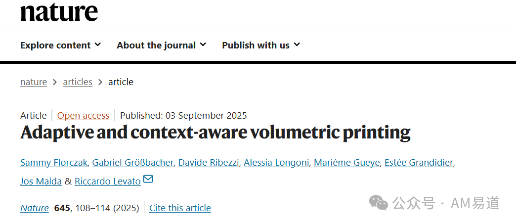 Nature Publication! 3D Printing with Autonomous Perception and Decision-Making