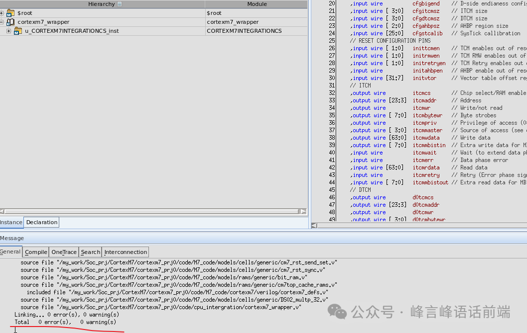 Creating a Cortex M7 Filelist
