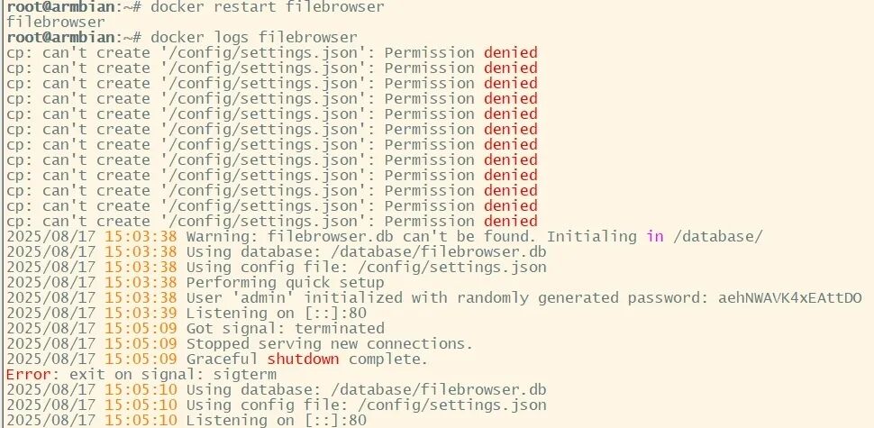 Installing and Deploying FileBrowser on Armbian Docker and Resolving Permission Issues