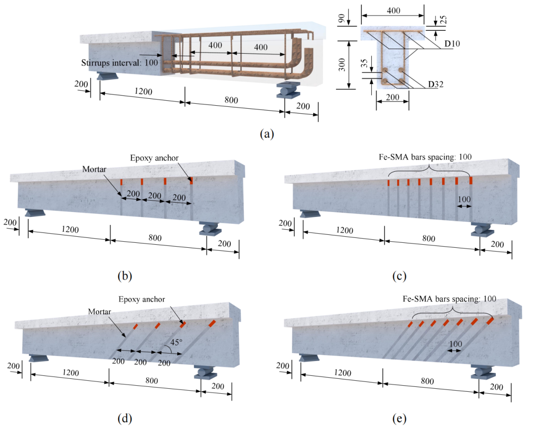 Research on the Shear Performance of Damaged Concrete T-beams Strengthened with Diagonal Embedded Fe-SMA Bars