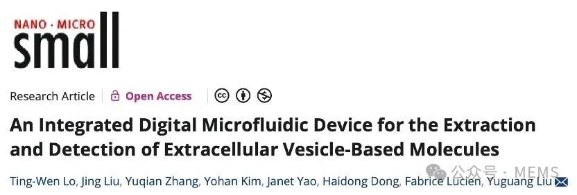Digital Microfluidic Platform for Integrated Electrochemical Sensors: Automated Extraction and Detection of Extracellular Vesicles
