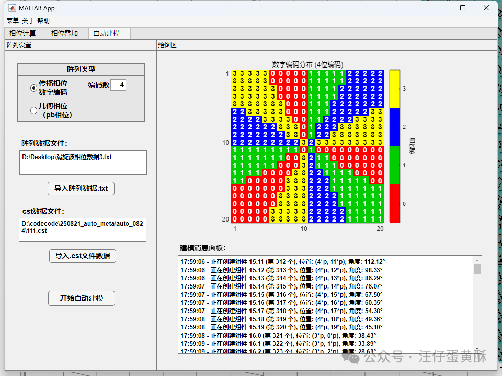 Automated Modeling of CST Metasurface Arrays Using MATLAB