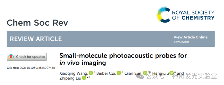 Small Molecule Photoacoustic Probes