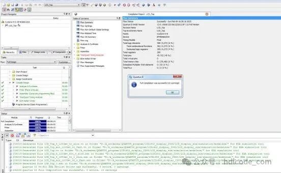 LCD1602 Module Driver Code Design in Verilog for Quartus Development Board