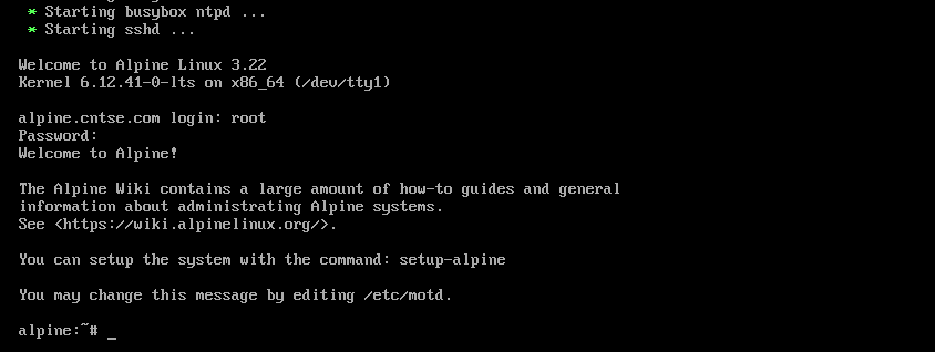 Introduction to the Installation Process of Alpine Linux