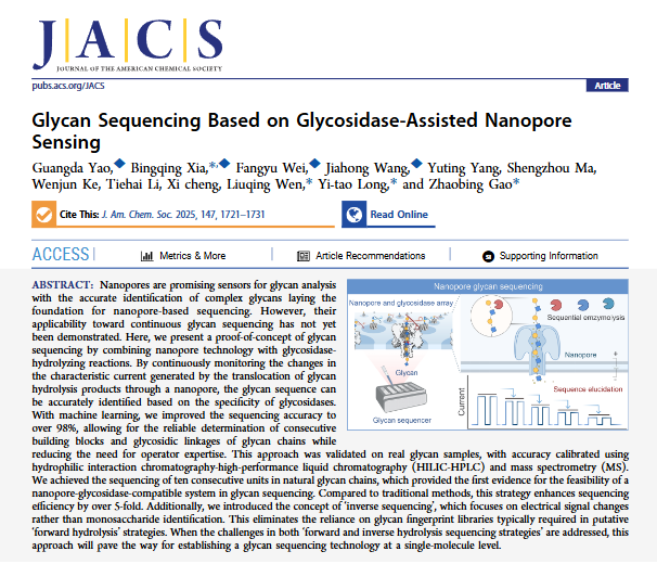 Cutting-Edge Literature: J. Am. Chem. Soc.: Glycosidase-Assisted Nanopore Sensing for Efficient Glycan Sequencing