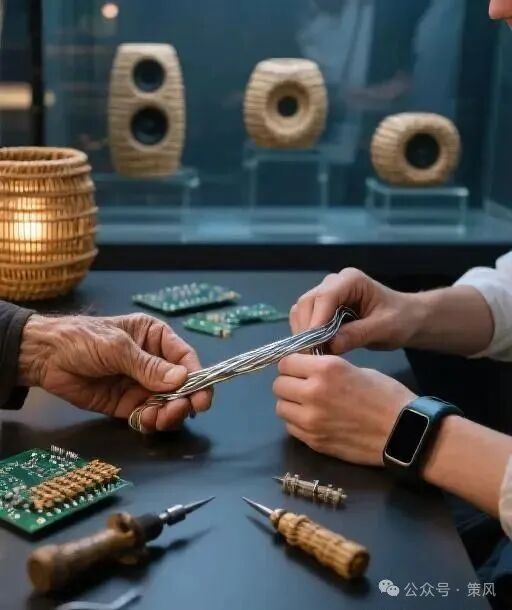 When Rattan Meets Circuit Boards: A Symbiotic Experiment Between Traditional Craft and Smart Technology