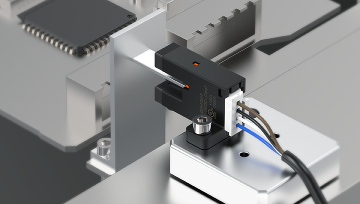 BS4 Series Built-in Connector Miniature Photoelectric Sensors with 9mm Slot Depth