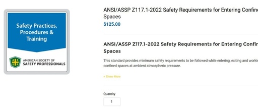 International Safety and Health Standards | Confined Space Operations Standard ANSI/ASSP A1264.2-2022
