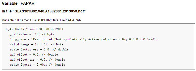 MATLAB | GLASS Global Vegetation Photosynthetically Active Radiation Absorption Ratio FAPAR Data from 1982 to 2018