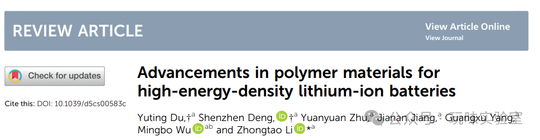 Advancements in Polymer Materials Driving Progress in High Energy Density Lithium-Ion Batteries