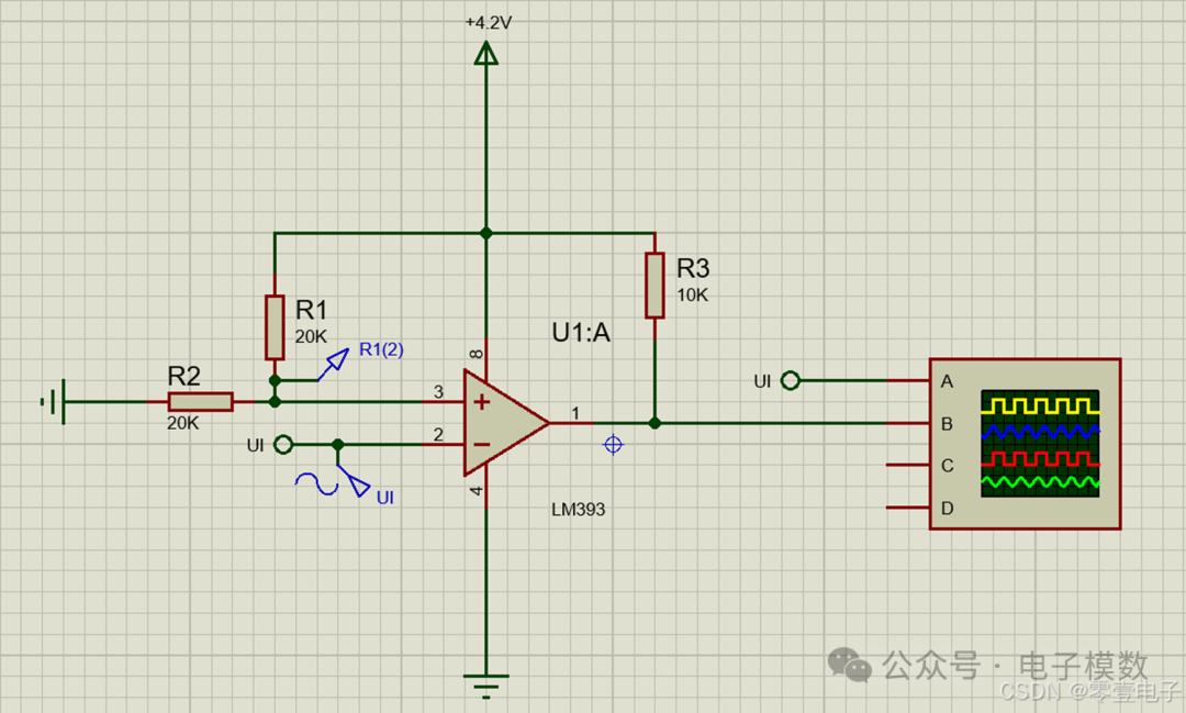 Proteus Simulation of Voltage Comparators