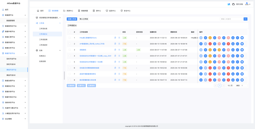 Offline Development Platform - Demonstration of HTTP Data Synchronization to Doris Data Warehouse Capability