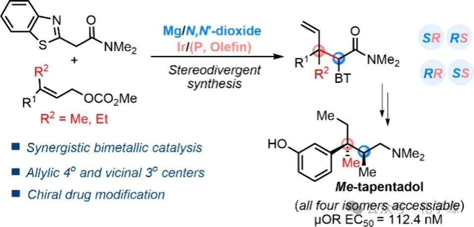 Stereodivergent Synthesis of Allylic All-Carbon Quaternary Centers by Bimetallic Iridium/Magnesium-Catalyzed Allylic Alkylation
