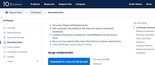 Installing Cell Ranger and Setting Up the System Environment on Linux