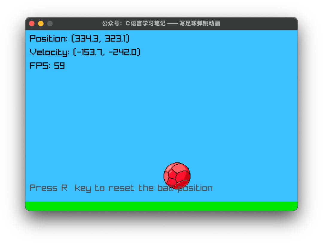 Mastering C Language: Developing a Simple Soccer Bouncing Animation with Over 100 Lines of C Code!