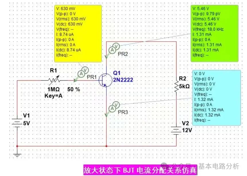Simulating a BJT DC Amplifier Circuit with Multisim