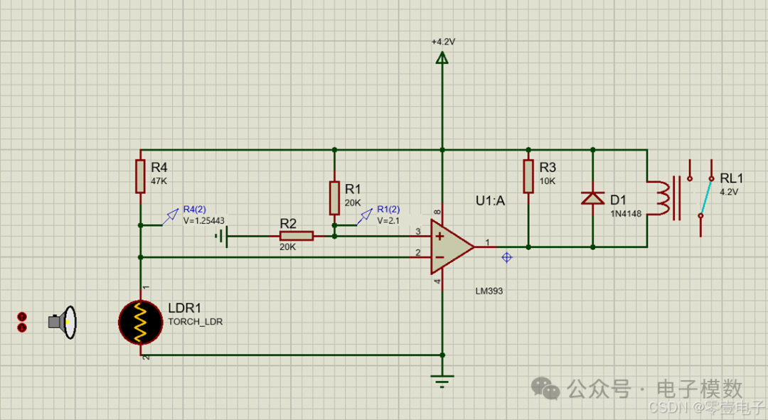 Proteus Simulation of Voltage Comparators