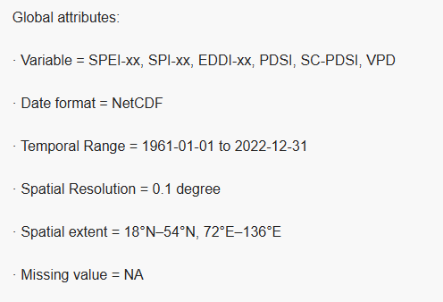 Processing the SPEI Monthly Scale Dataset of CHM_Drought with MATLAB