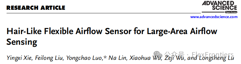 Bionic 'Electronic Hair': High-Sensitivity Flexible Airflow Sensor for Large-Area Sensing