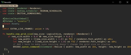 Enhancing Vim Experience with Rust: Neovide