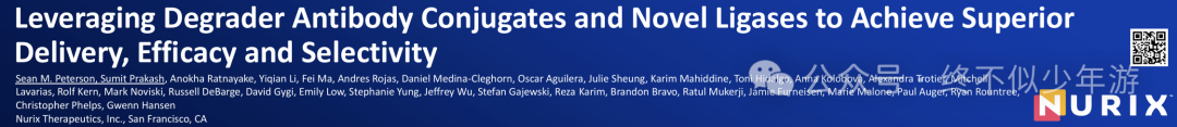 New Directions in ADC: Nurix's Next-Generation DAC Technology Platform