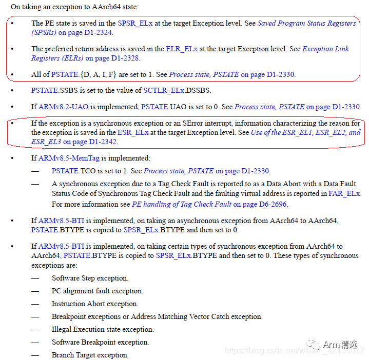 Automatic Hardware Behavior Triggered by Interrupts in ARMv8-A AArch64