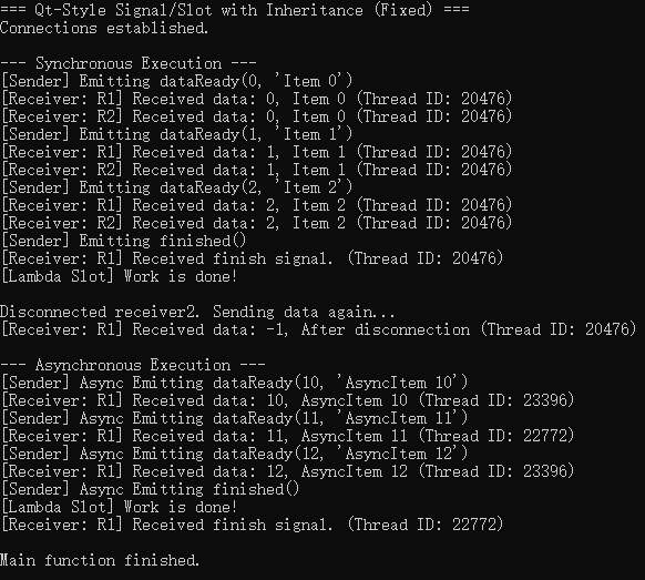 Implementation of a Thread-Safe Signal and Slot Mechanism Based on C++17