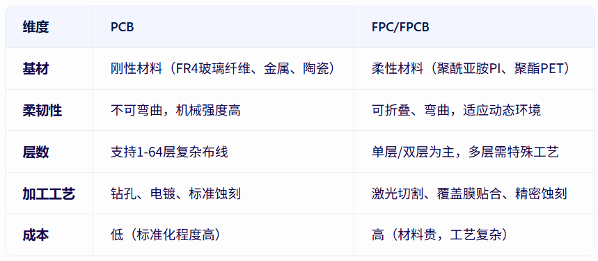 In-Depth Analysis of Three Major Types of Circuit Boards: PCB, FPC, and FPCB