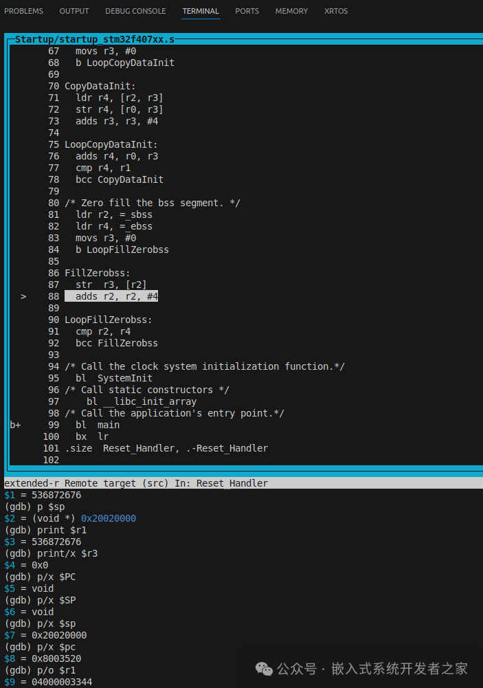 Debugging with arm-none-eabi-gdb in Ubuntu