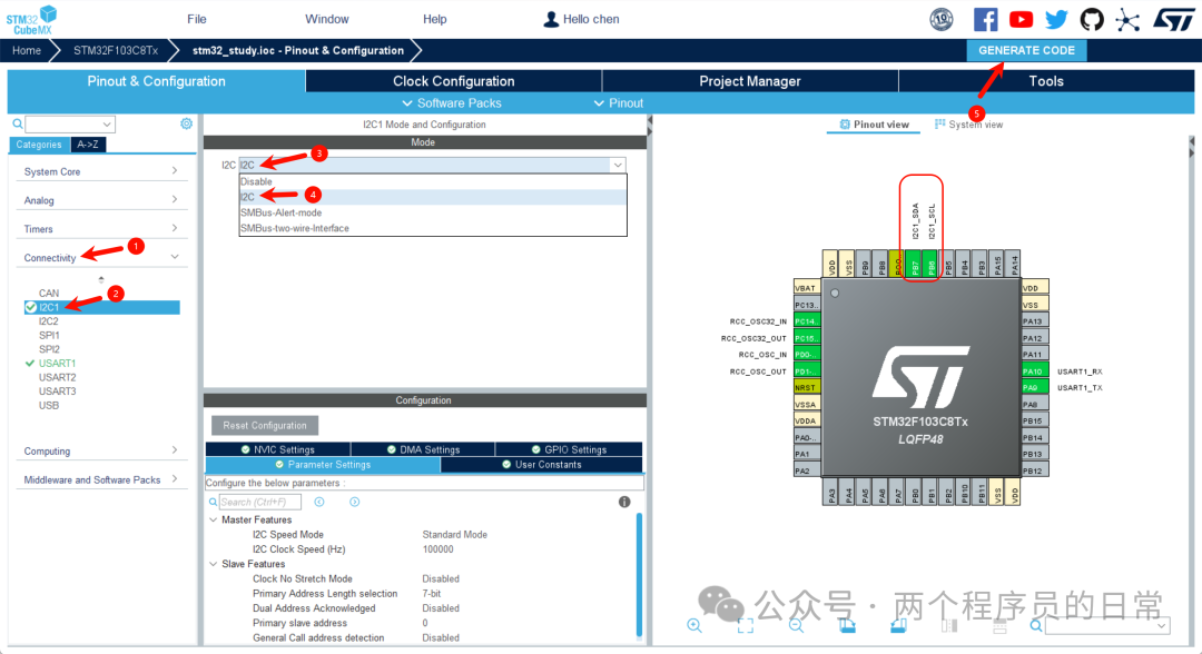 STM32 I2C Communication