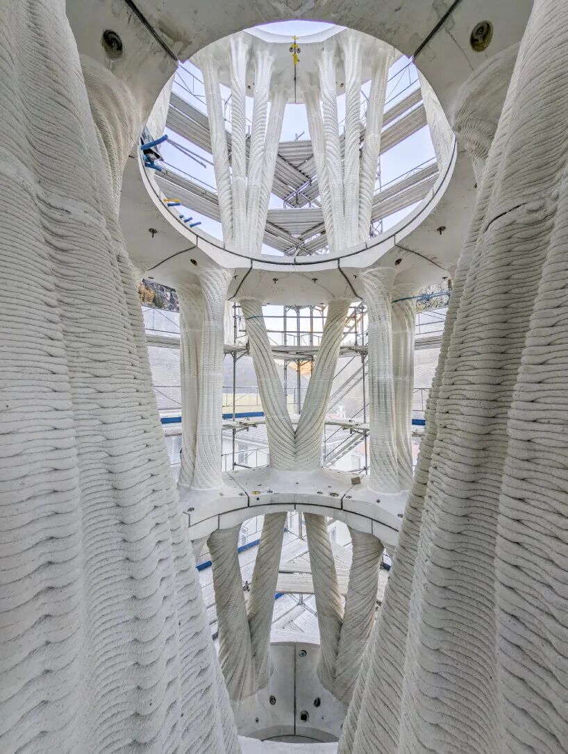 The World's Tallest 3D Printed White Tower Arrives in the Alps