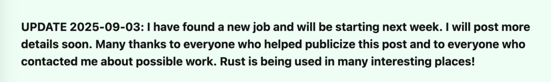 Core Rust Developer Seeks New Job, Strongly Opposes Generative AI