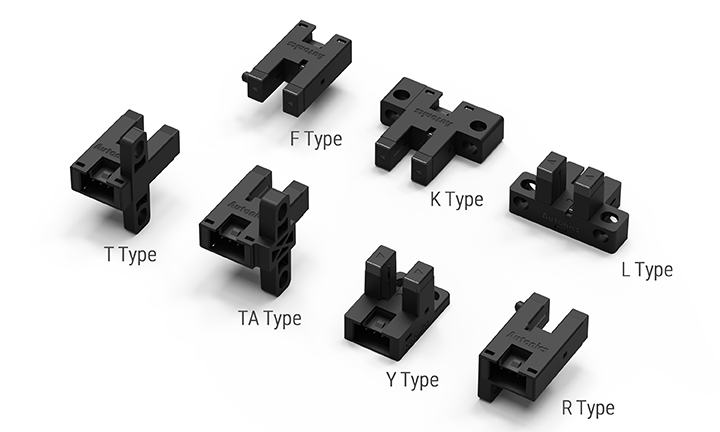 BS4 Series Built-in Connector Miniature Photoelectric Sensors with 9mm Slot Depth