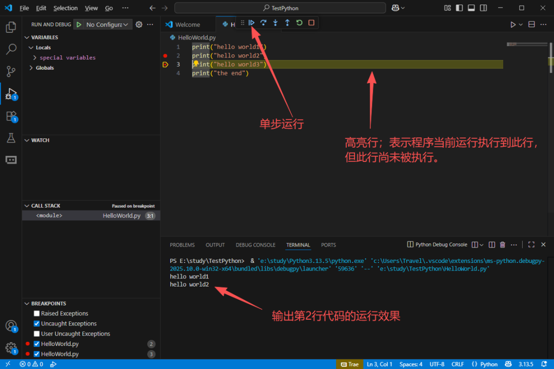Debugging Your First Python Program in VS Code