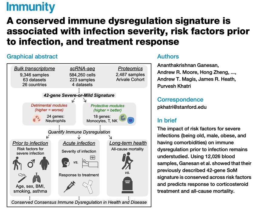 Immunity: Precise Prediction of Infection Severity and All-Cause Mortality Based on SoM Gene Features
