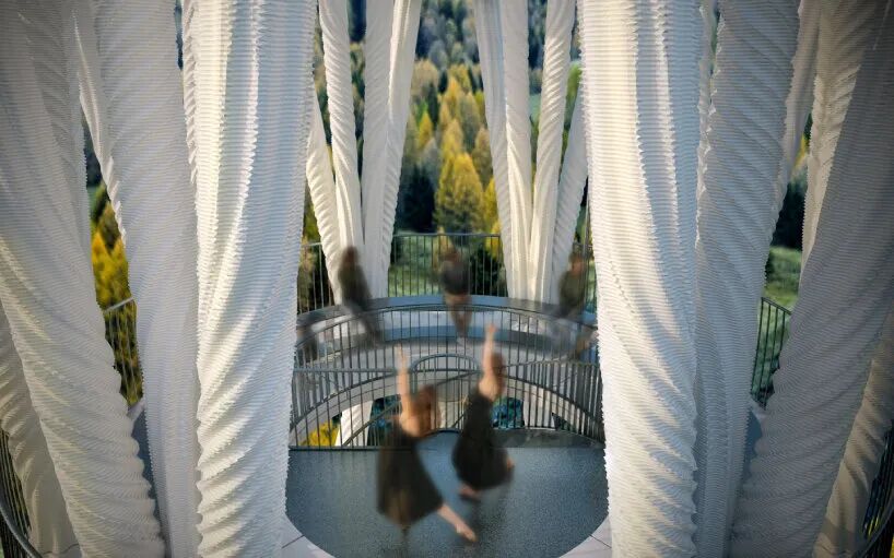 The World's Tallest 3D Printed White Tower Arrives in the Alps