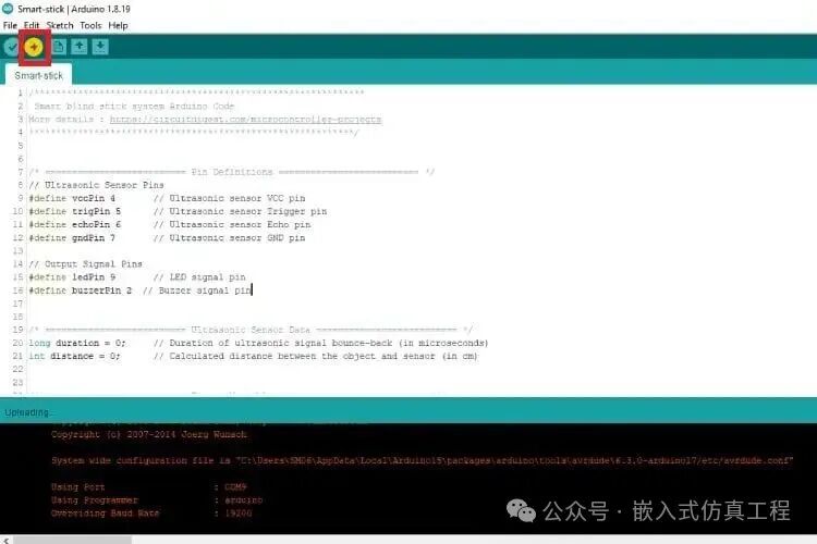 Arduino Nano - Building an Ultrasonic Sensor Blind Stick with Proteus (Complete Code and Simulation Project Link at the End)