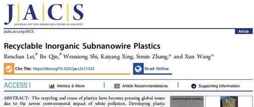 Recyclable Inorganic Subnanowire Plastics