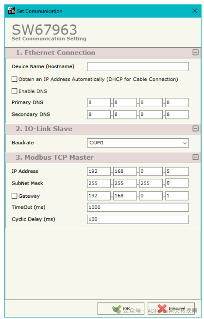 IO-Link to Modbus TCP – ADFWEB Gateway Converter