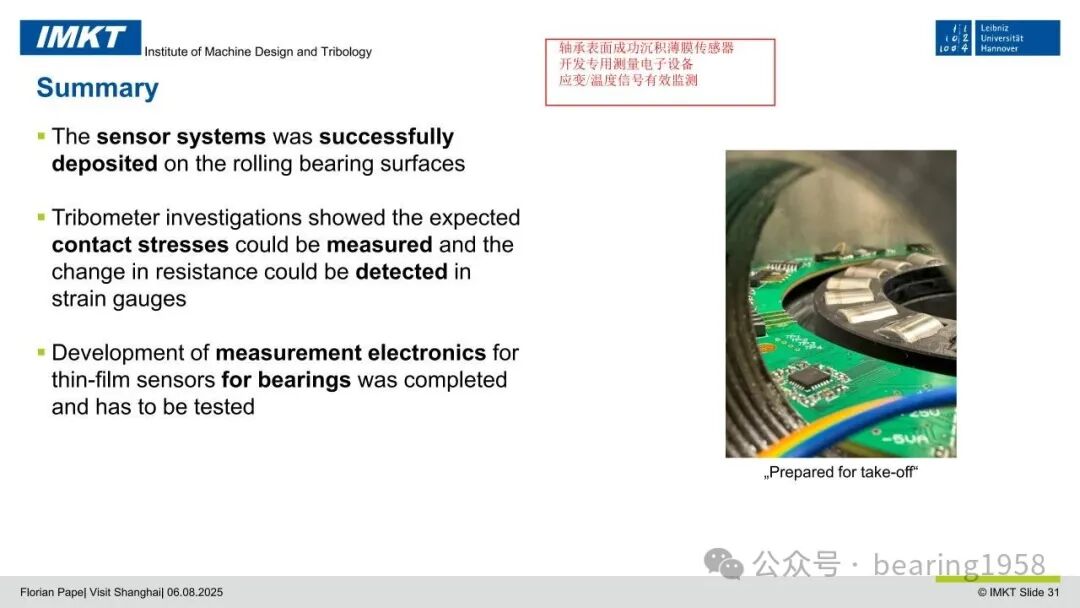 PVD Sputtered Thin Film Sensors: Integrated into Rolling Bearings for Condition Monitoring